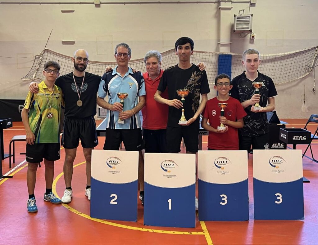 RISULTATI ASD ROMA PING PONG AI CAMPIONATI REGIONALI DI TENNISTAVOLO A CIAMPINO